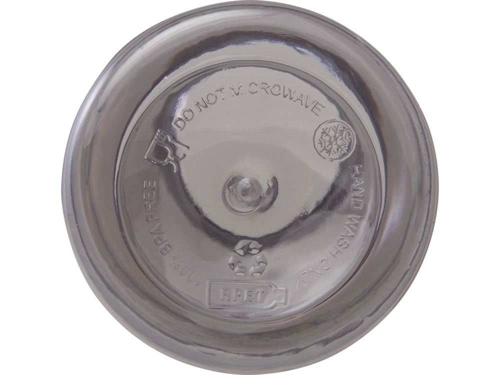 Бутылка для воды с карабином Oregon из переработанной пластмассы, 400 мл - Черный-2