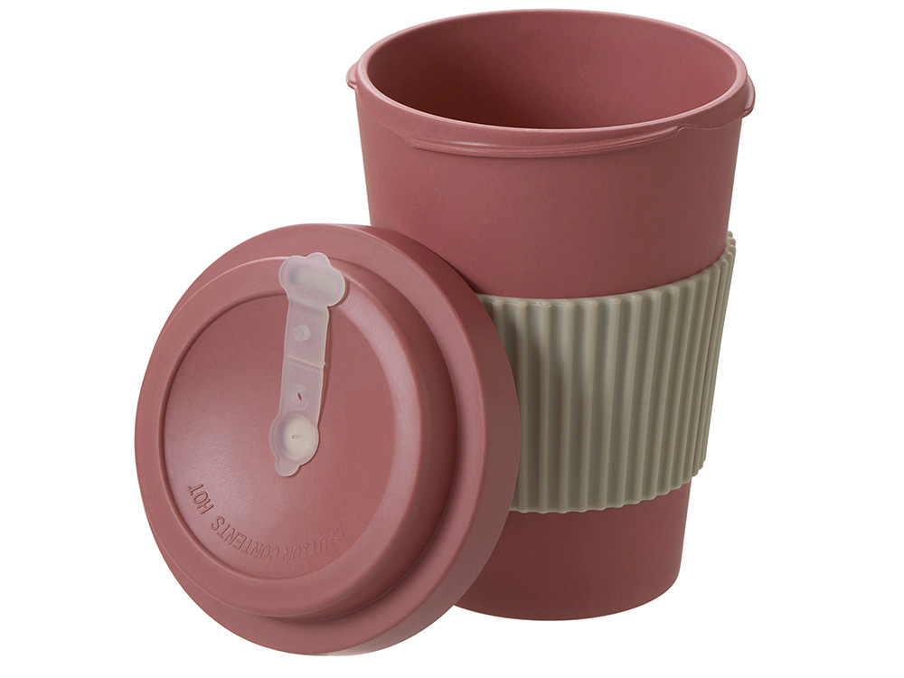 Термокружка Muffin из натуральных волокон, пыльно-розовый-2