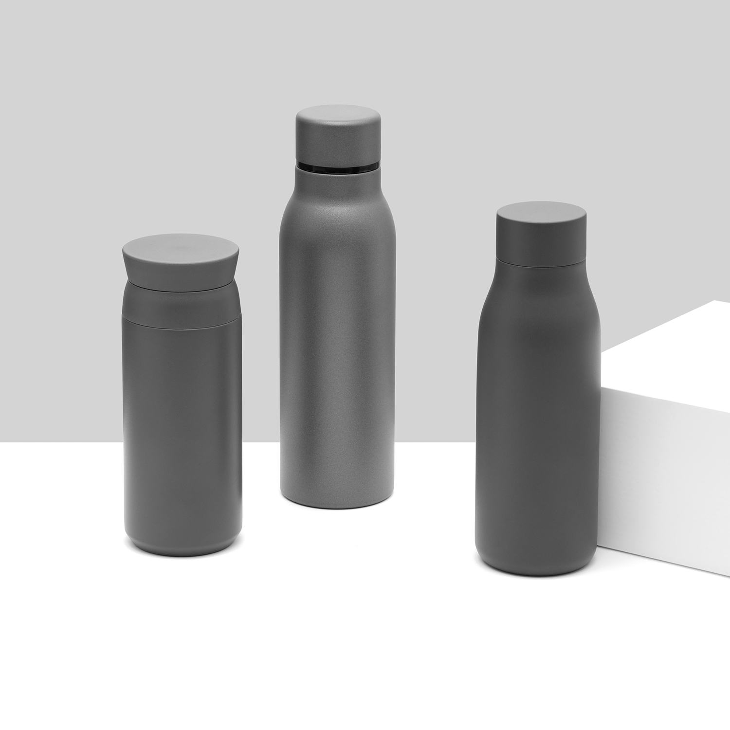 Термобутылка вакуумная герметичная Соренто (Sorento), серая, гладкое покрытие-8