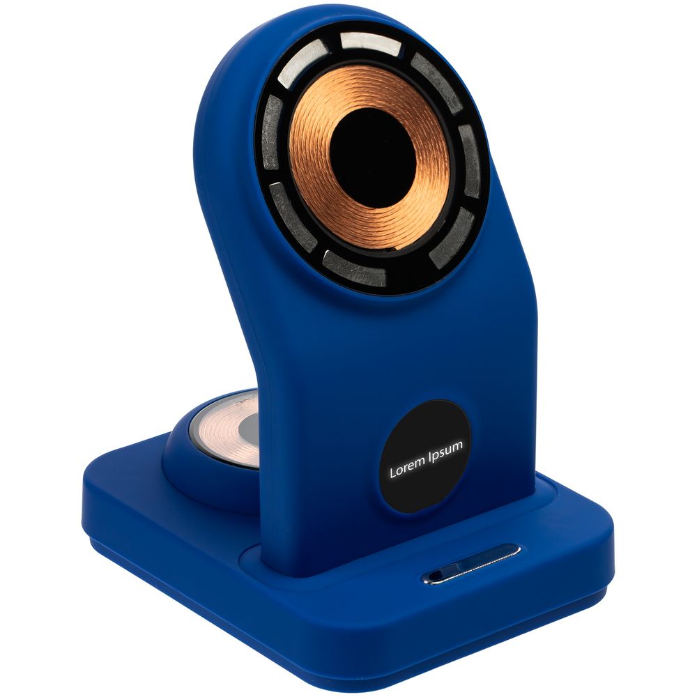 Зарядная станция с подсветкой Cooper Duo, синяя-1