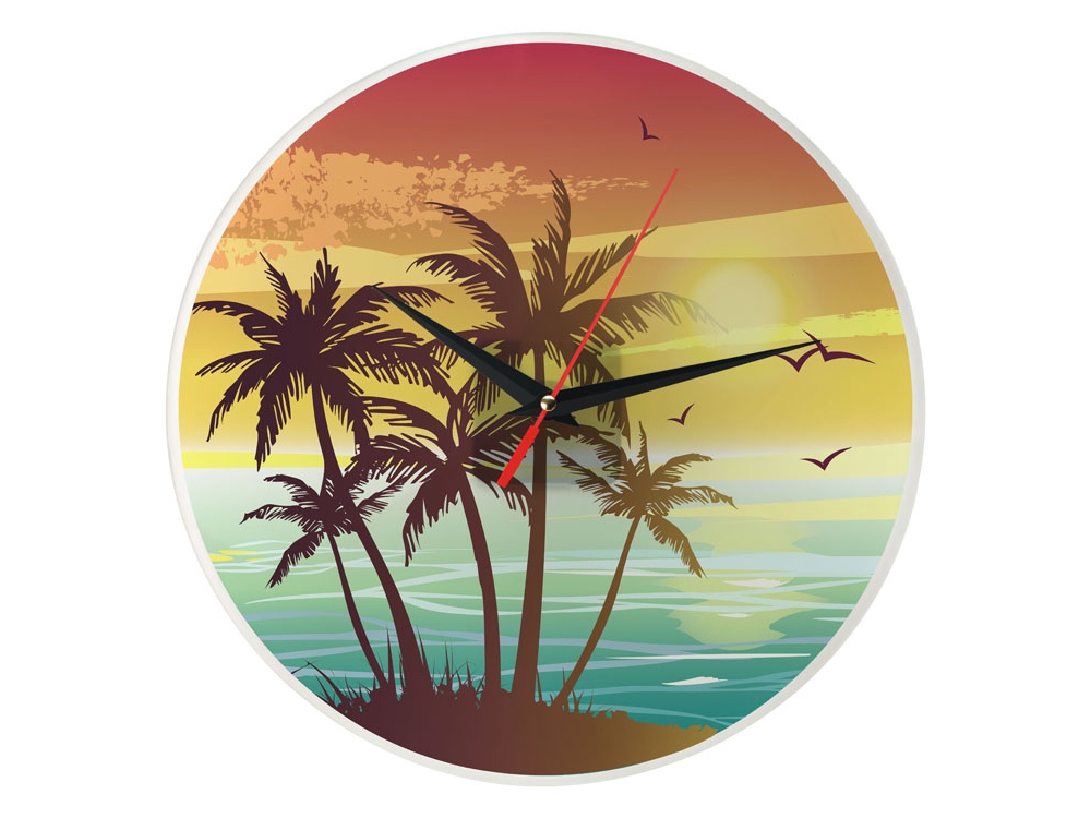 Часы настенные круглые из стекла 28 см Thames-2