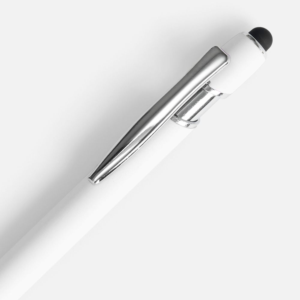 Ручка шариковая Pointer Soft Touch со стилусом, белая-3