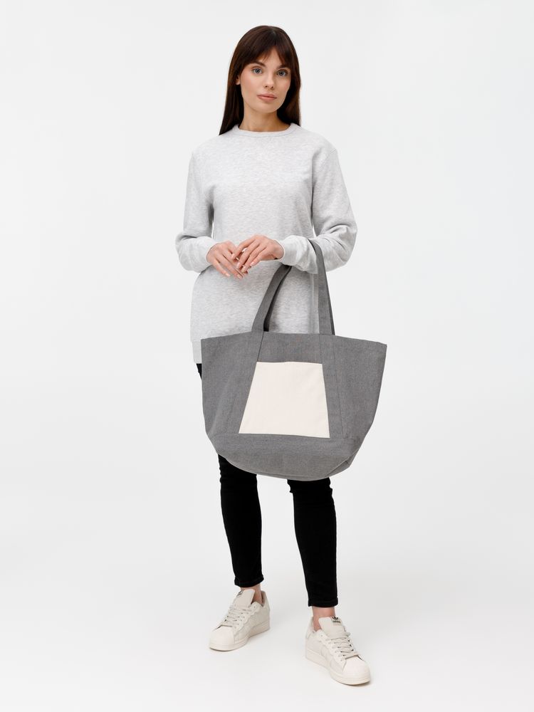 Шопер Shophop, серый с неокрашенным-5