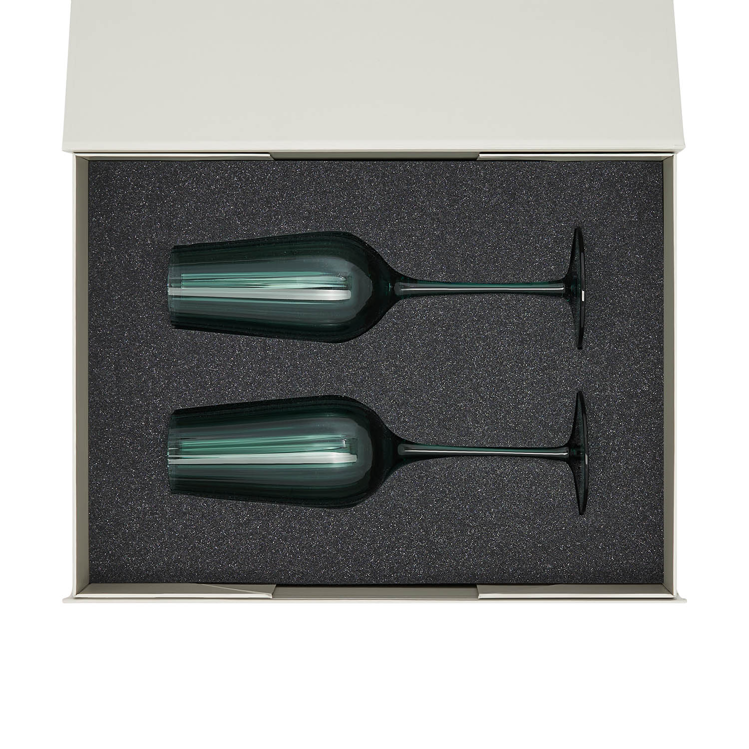 Подарочный набор 2 бокала для шампанского Capri в серой коробке-1