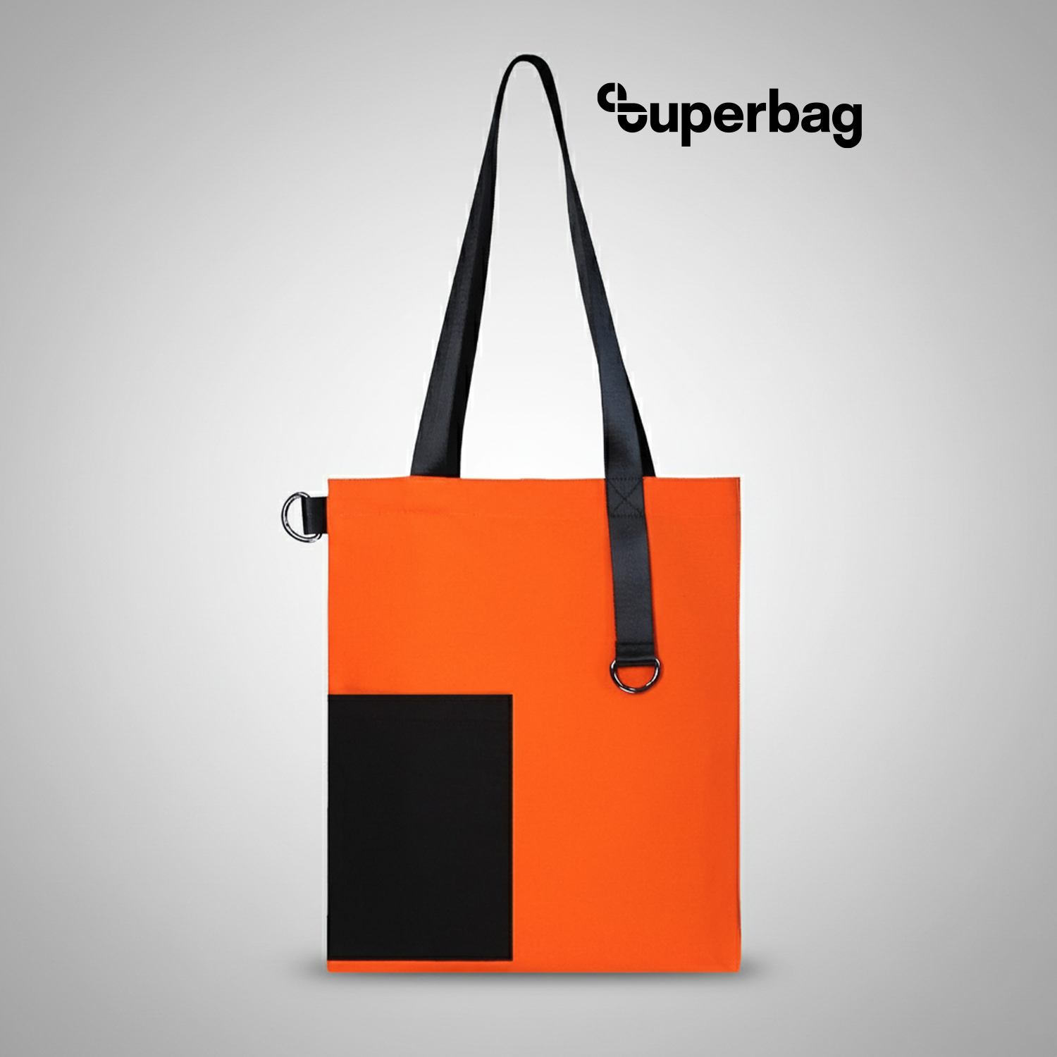 Шоппер Superbag Color (оранжевый с чёрным)-0
