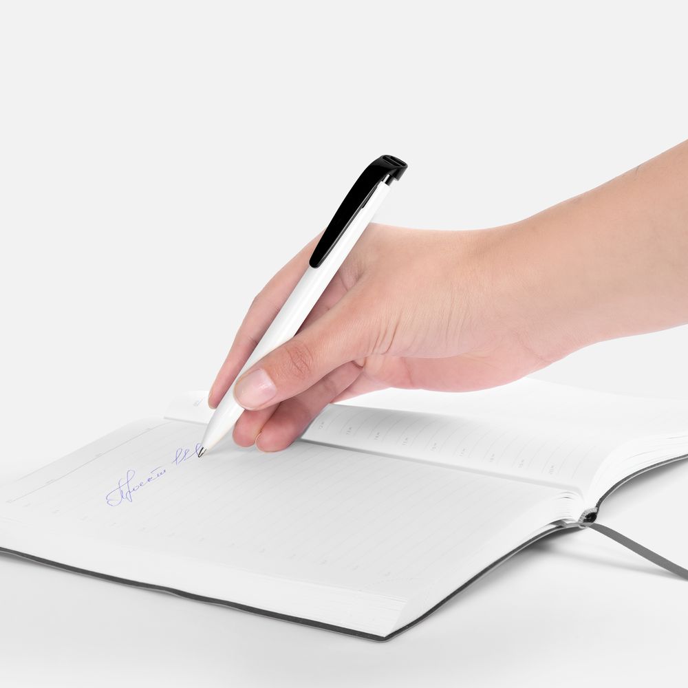 Ручка шариковая Favorite, белая с черным-2