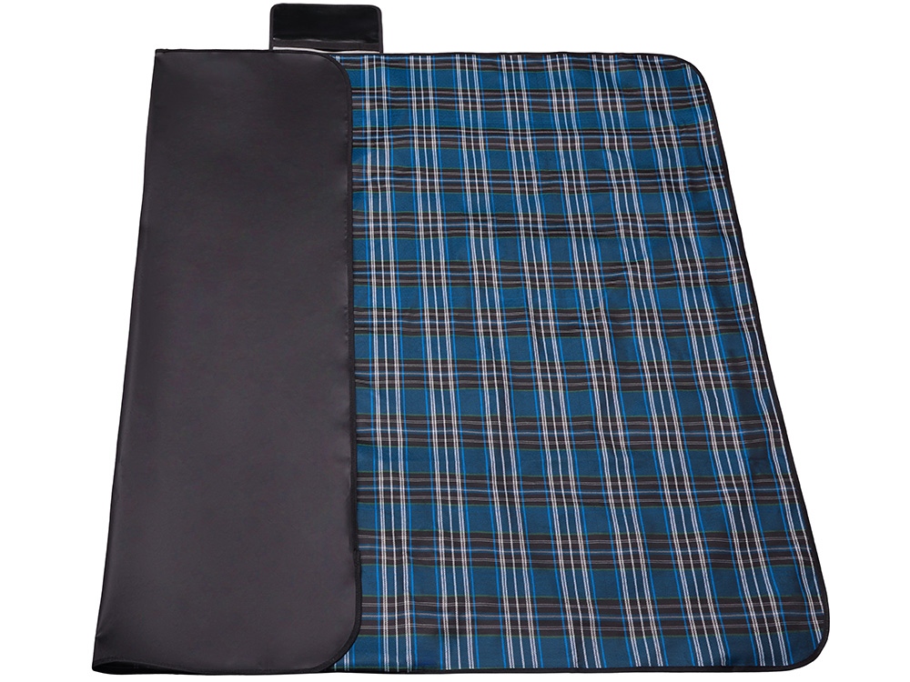 Непромокаемый плед для пикника Fabrizio, синий/черный-3