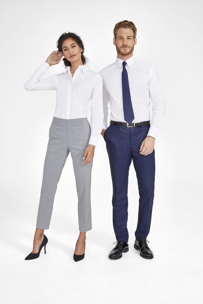 Рубашка мужская с длинным рукавом Brighton, белая-3