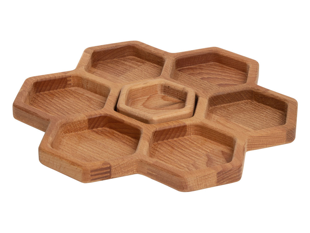 Менажница соты с одной соусницей Соты-2