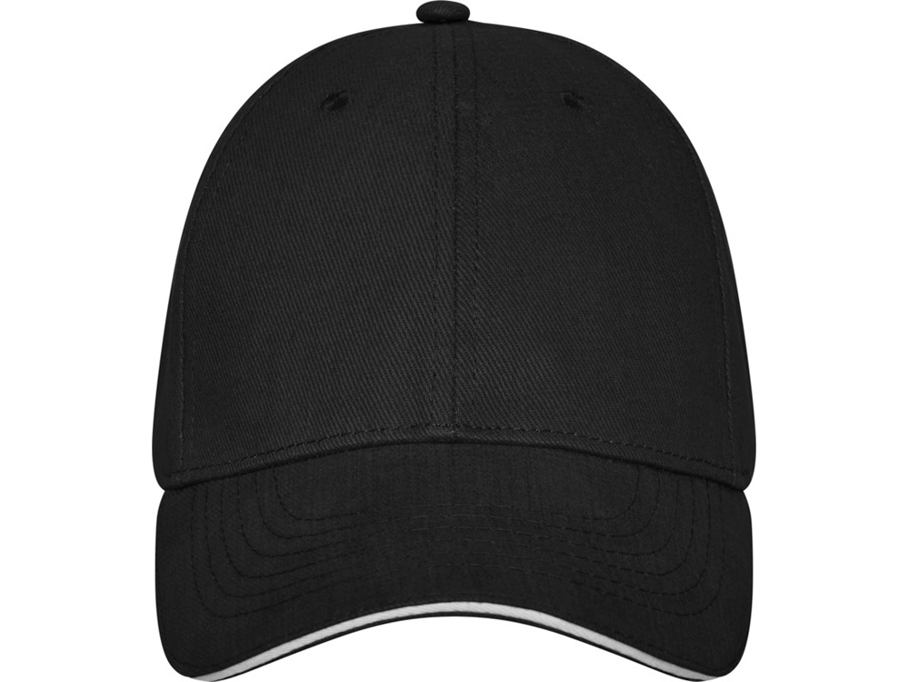 Бейсболка Darton, 6 панелей, черный-1