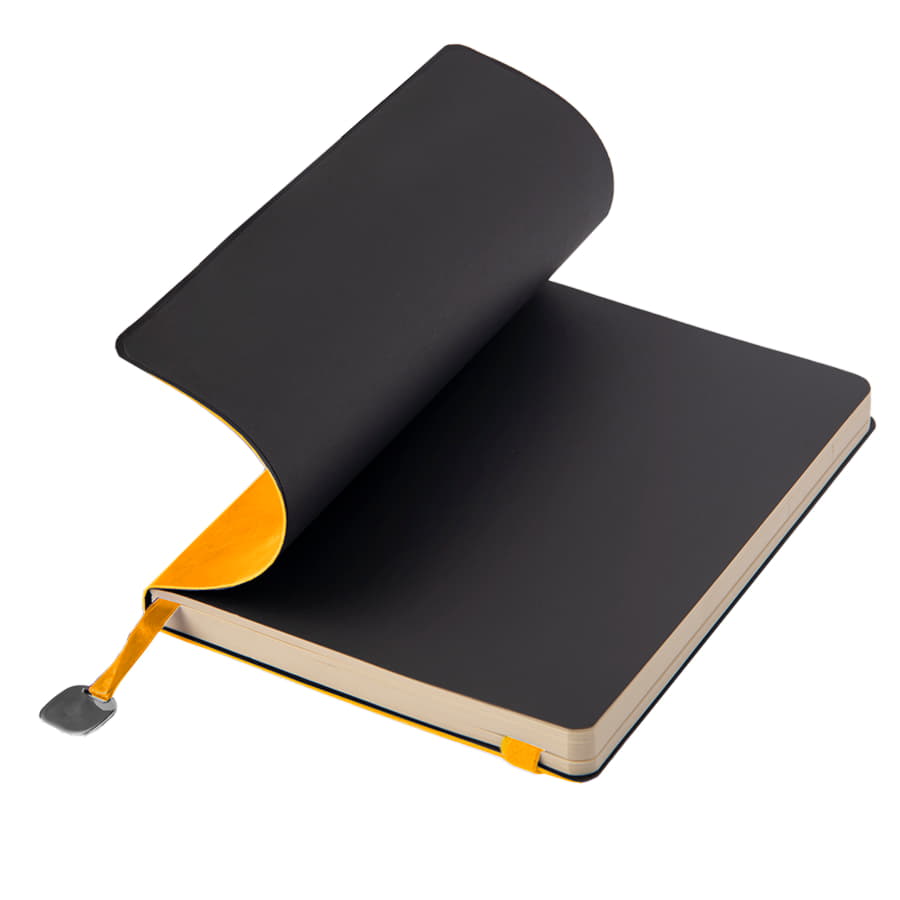 Ежедневник недатированный Boomer, А5,  оранжевый, кремовый блок в линейку, без обреза, оранжевый-3