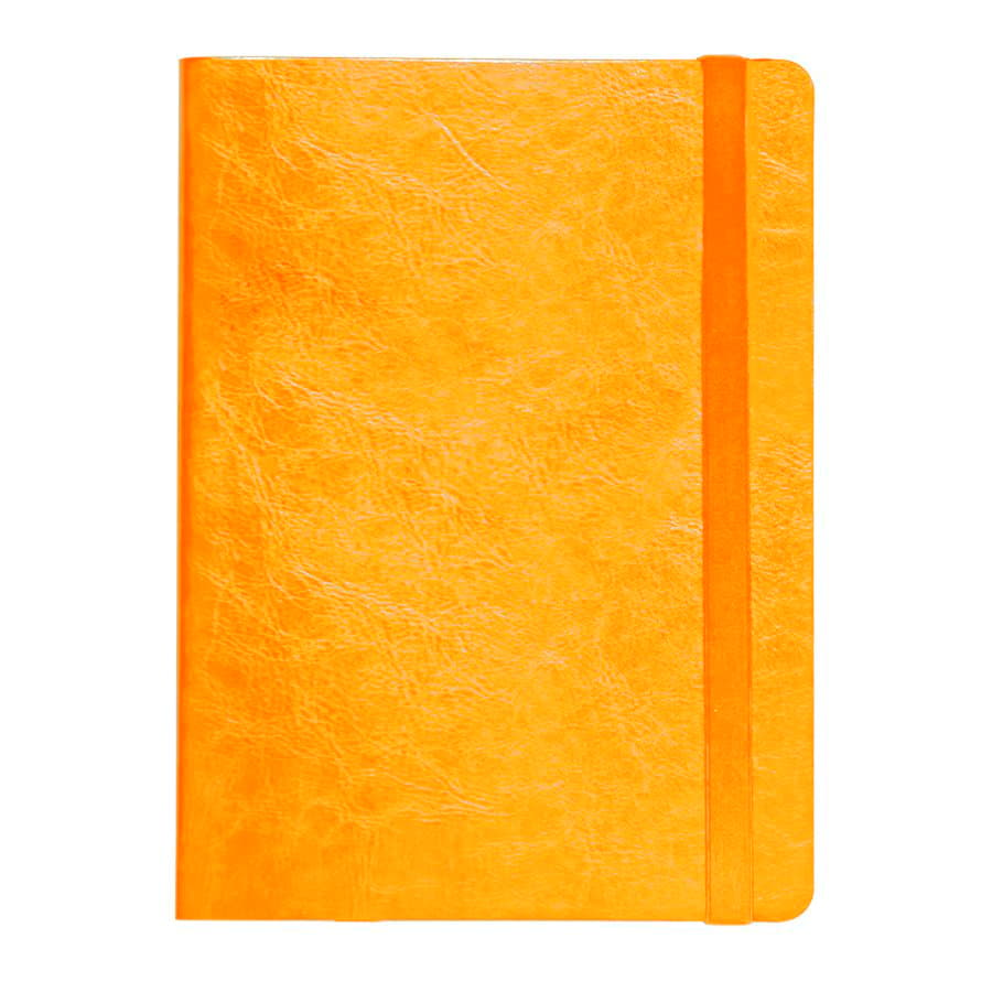 Ежедневник недатированный Boomer, А5,  оранжевый, кремовый блок в линейку, без обреза, оранжевый-1