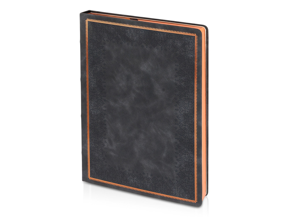 Ежедневник недатированный А4 Royal, черный с бронзовым срезом-0