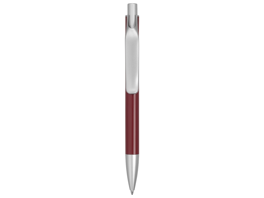 Ручка металлическая шариковая Large, бордовый/серебристый-1