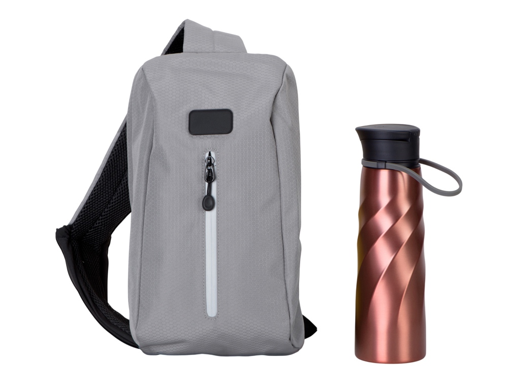 Подарочный набор с бутылкой для воды в сумке - слинге 
Athletic nomad, красный-0