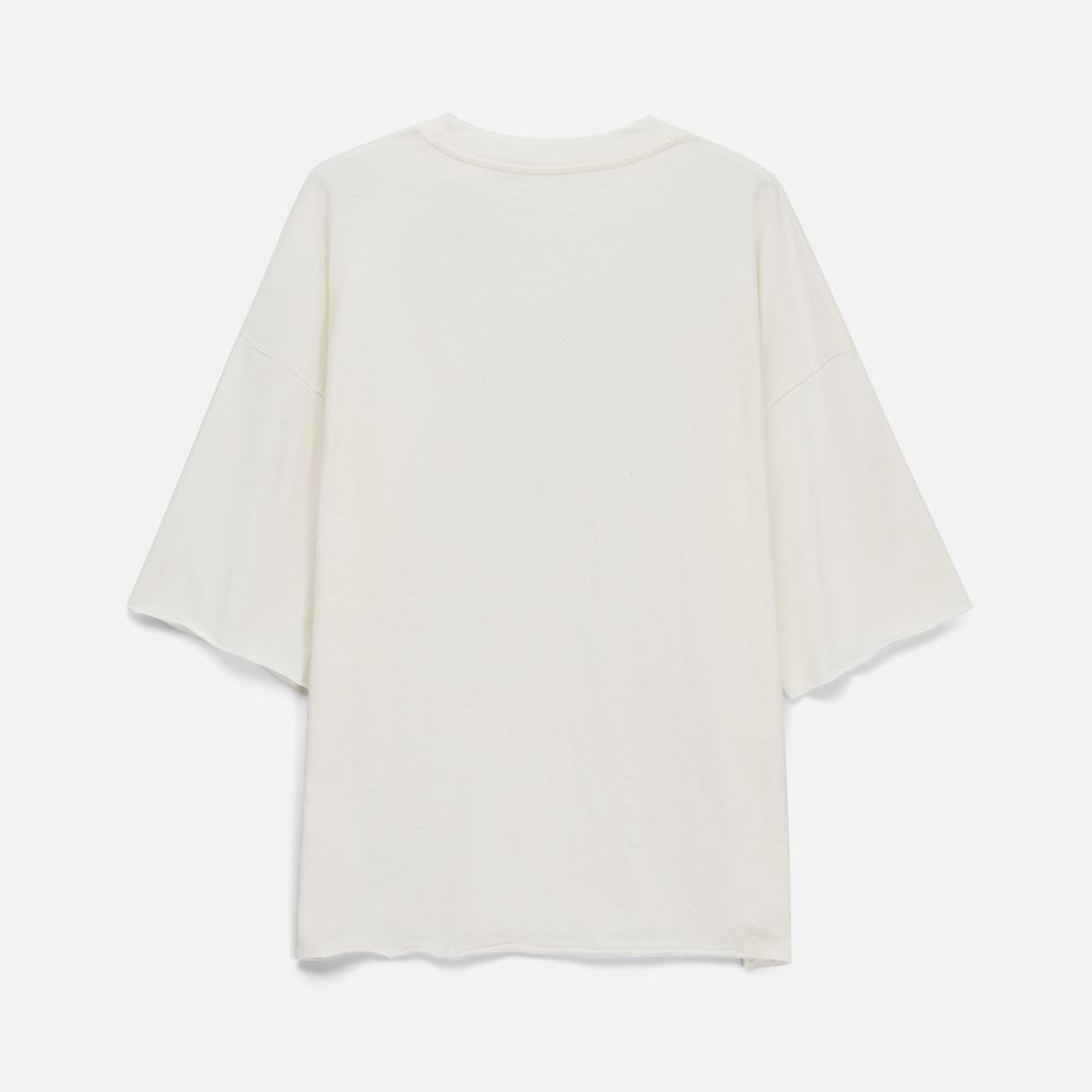 Футболка унисекс оверсайз T1, молочно-белая-8