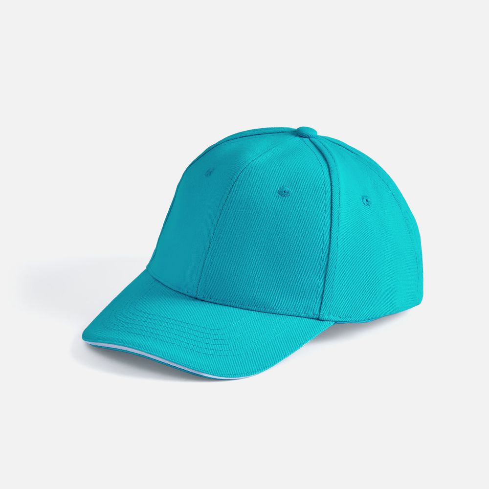 Бейсболка Buffalo, бирюзовая с белым-0