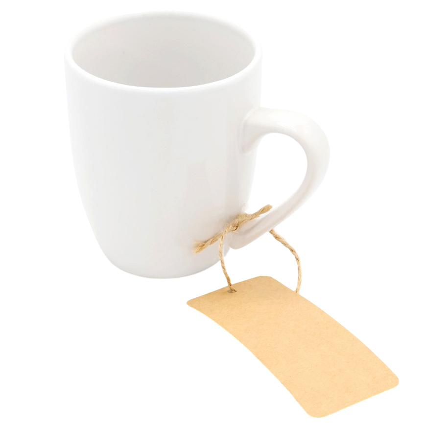 Бирка картонная на верёвке, Бежевый-5