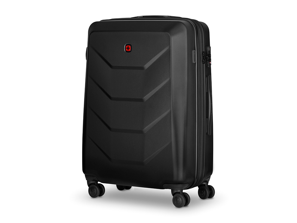 Чемодан WENGER Prymo, чёрный, средний, 45х65х26 см, 59 л, ABS+PC-0