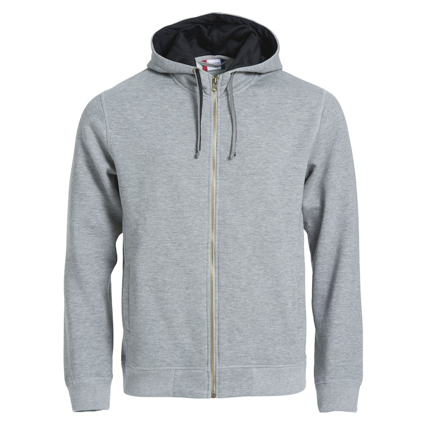 Толстовка мужская CLASSIC HOODY FULL ZIP 300, серый меланж-0