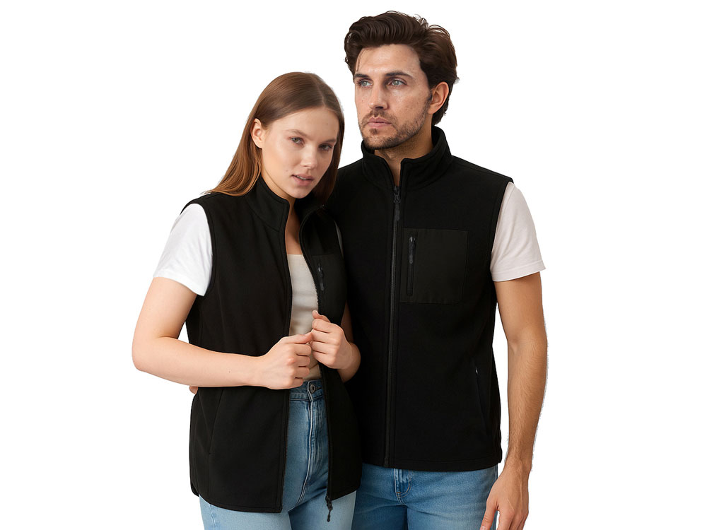 Жилет флисовый Trondheim унисекс, черный-0