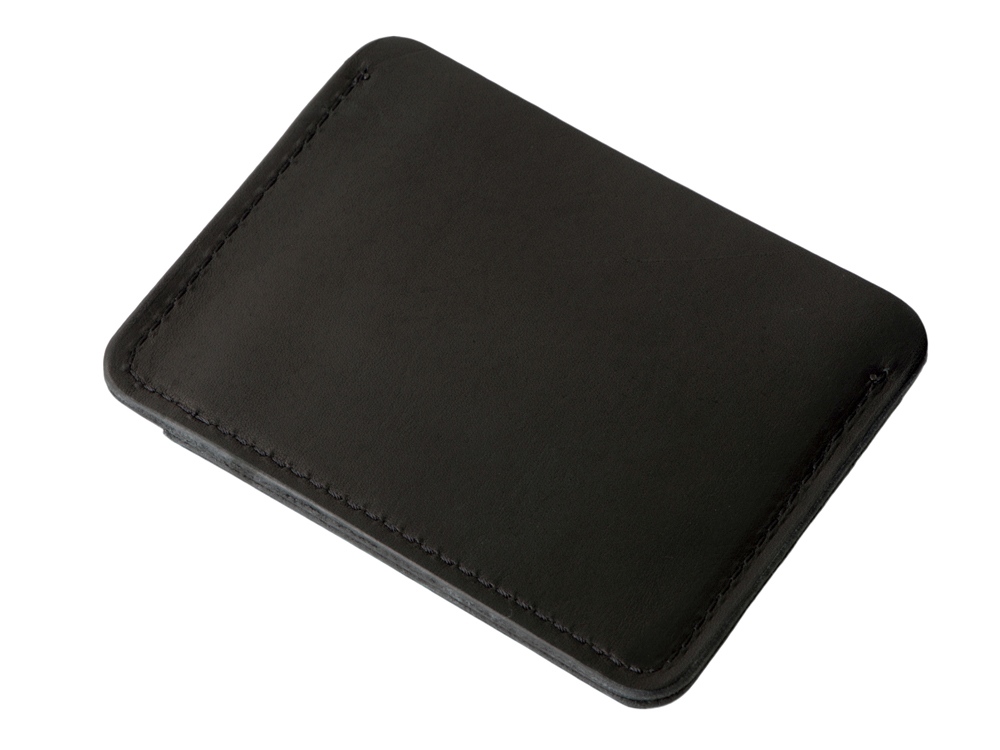 Картхолдер кожаный для автодокументов, черный-1