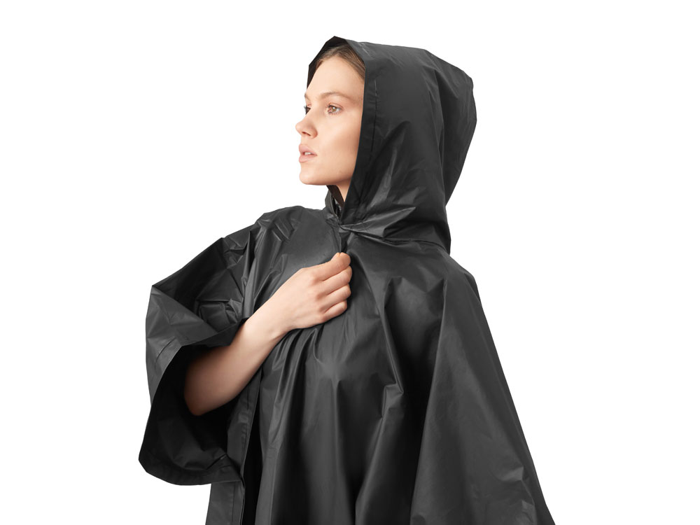 Пончо Hawaii c чехлом унисекс, черный-4