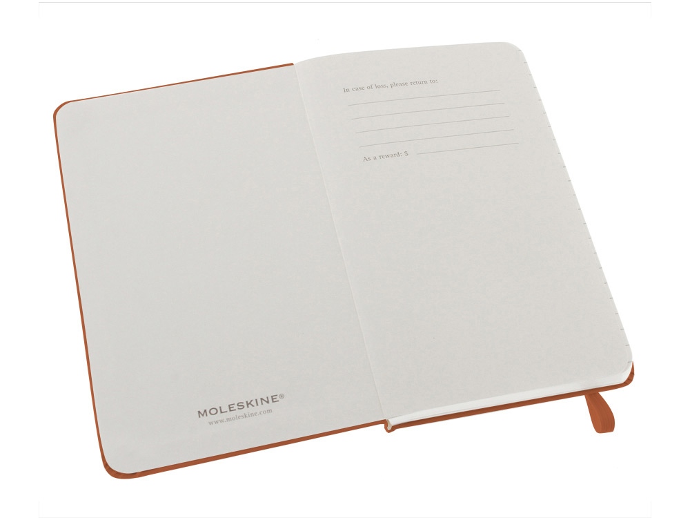 Записная книжка Moleskine Classic (в линейку) в твердой обложке, Pocket (9x14см), оранжевый коралл-1