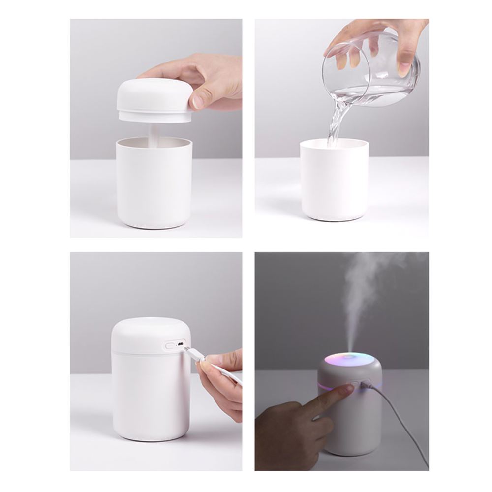Светодиодный USB увлажнитель Aroma, Белый-3