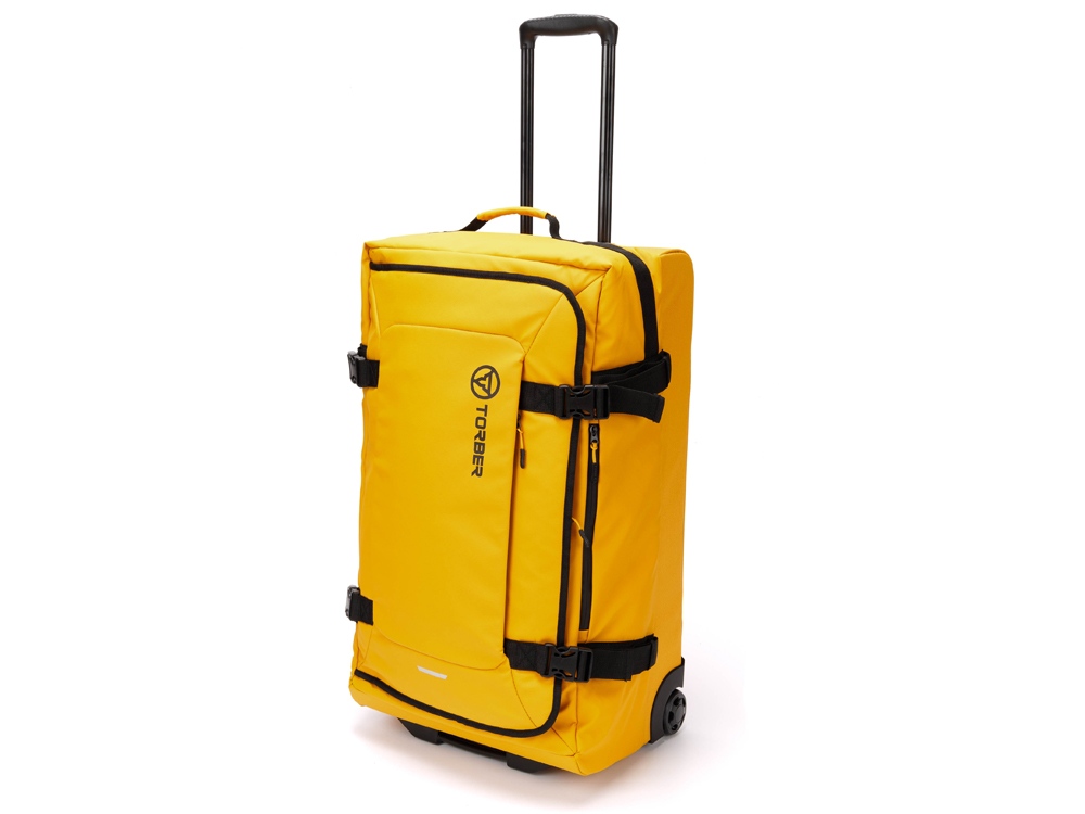 Сумка на колесах TORBER MOBI, желтый, полиэстер 900D с PU покрытием, 70 х 41 х 28,5 см, 81 л-0