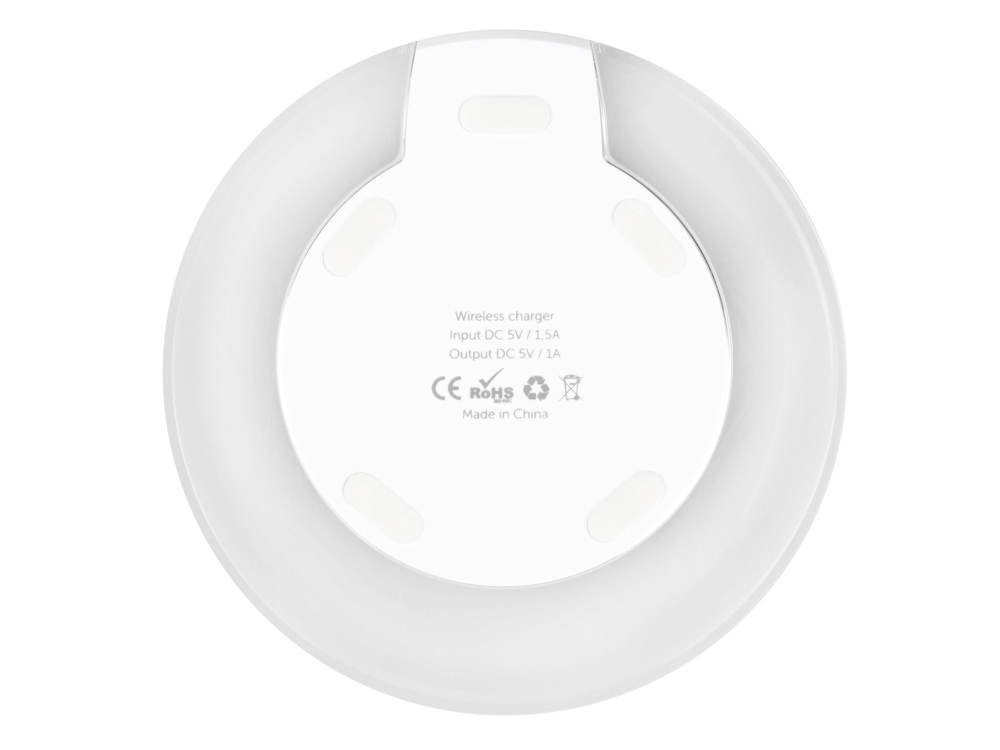 Беспроводная зарядка Pod со светодиодной подсветкой, белый-5