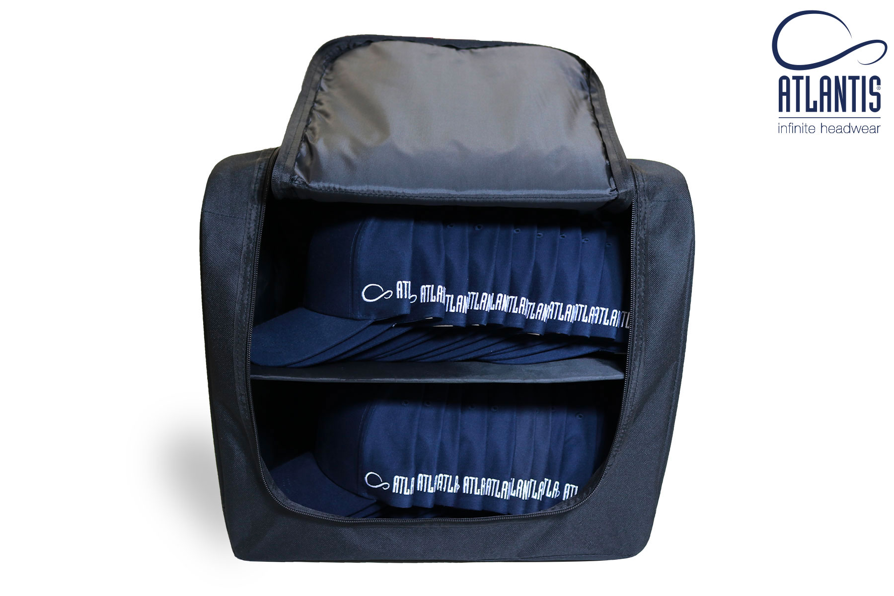 Сумка c бейсболками ATLANTIS 24 шт, черный-1