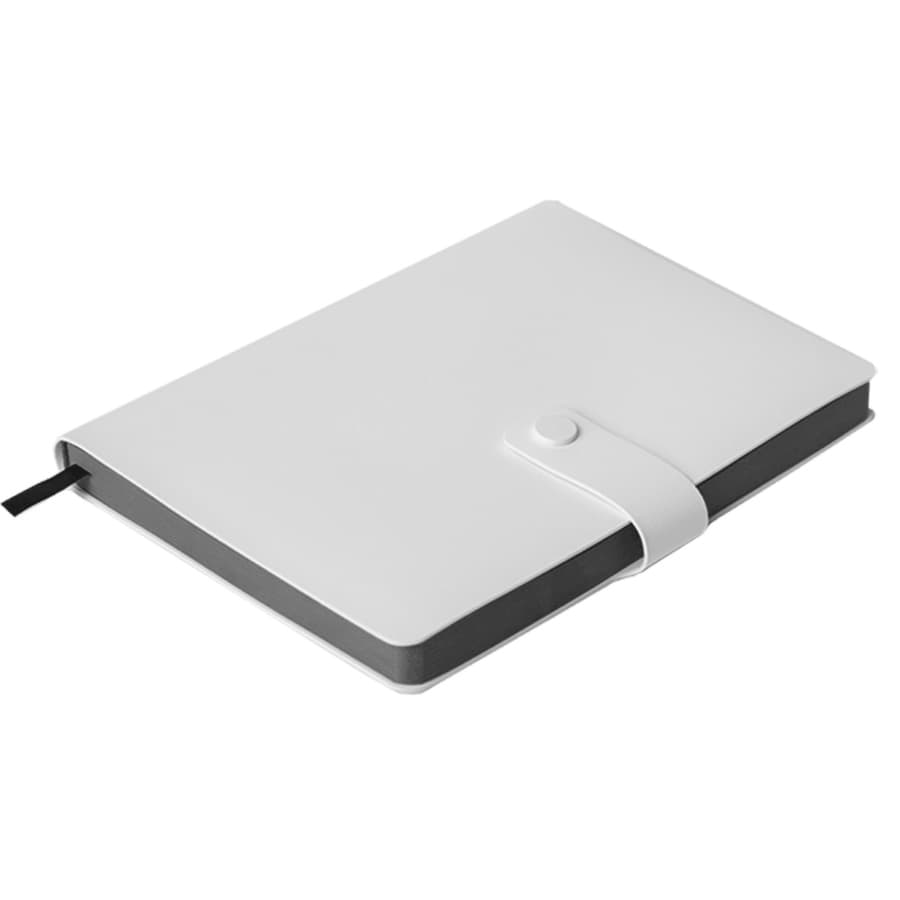 Ежедневник недатированный Stellar, А5, белый, кремовый блок  в линейку, с серым обрезом, белый, серый-5