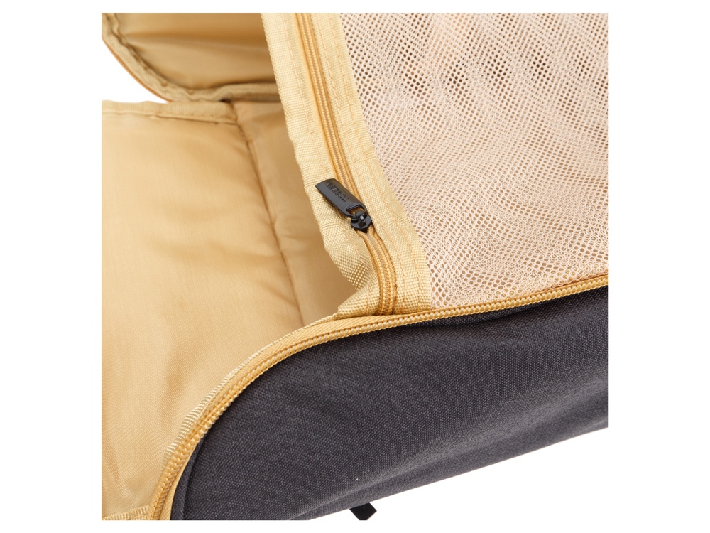 Несессер TORBER, дорожный, чёрный/бежевый, полиэстер 300D, 27 х 22 х 11 см-4