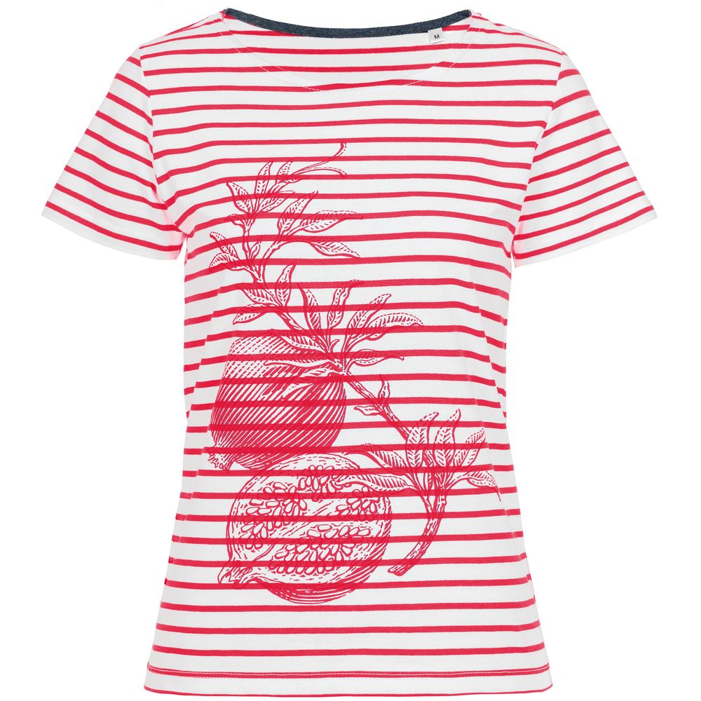 Футболка женская Grand Granat New, белая с красным-2