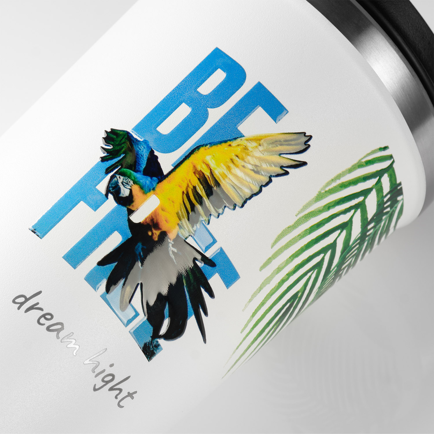 Термокружка вакуумная Палермо (Palermo), белая, зернистое покрытие-10