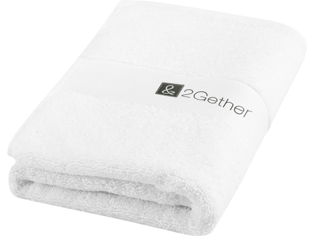 Хлопковое полотенце для ванной Charlotte 50x100 см с плотностью 450 г/м2, белый-3
