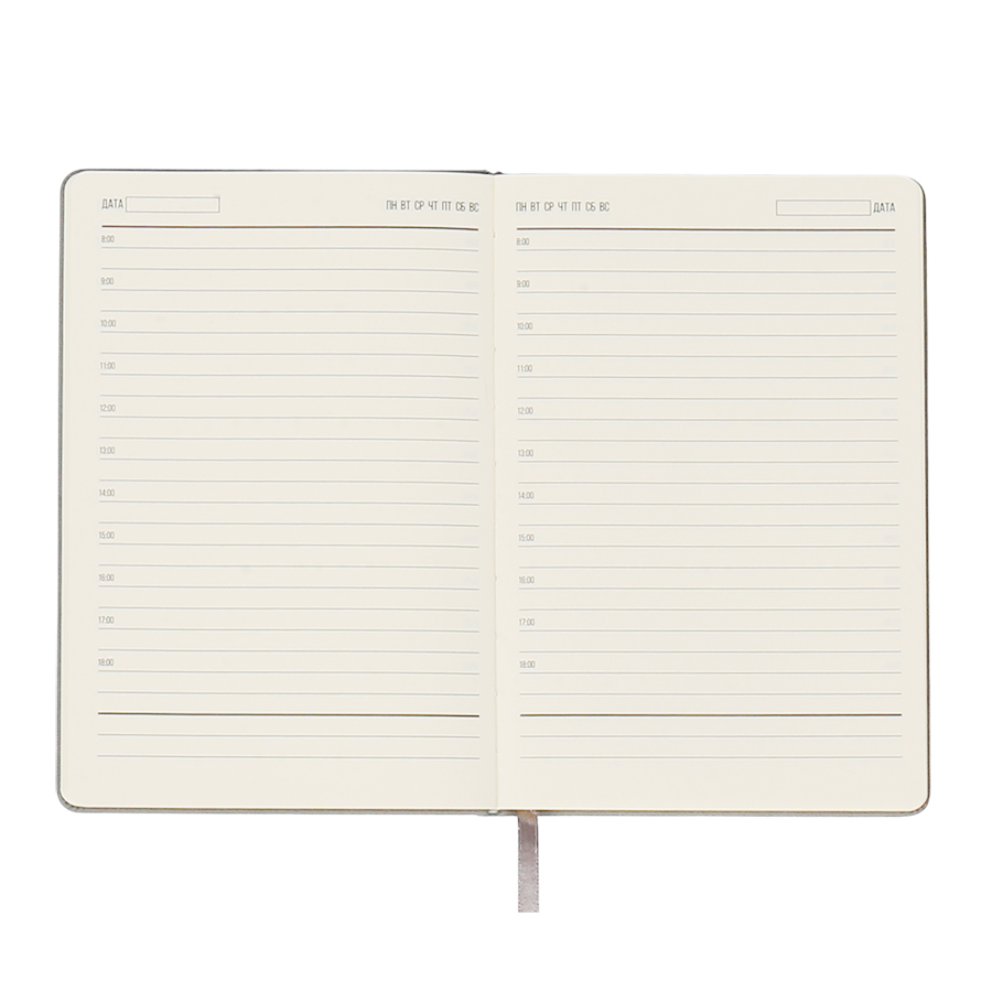 Ежедневник A5 недатированный Dear в твёрдом переплёте, Серый.-3