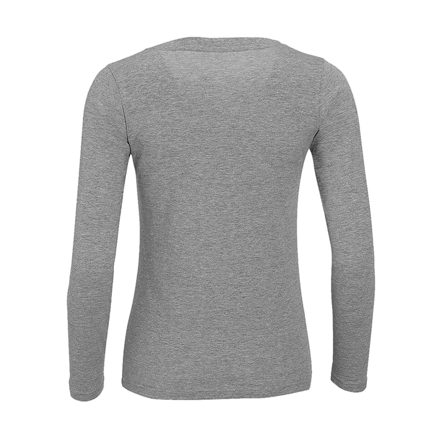 Футболка женская с длинным рукавом MAJESTIC, серый меланж-1