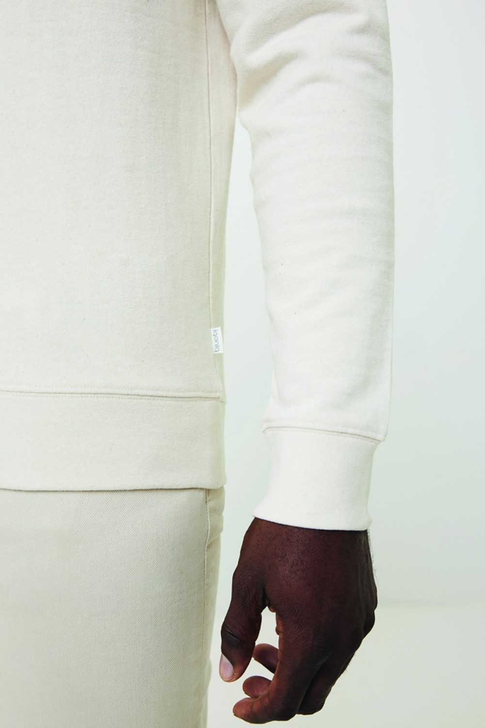 Свитшот Iqoniq Denali из переработанного неокрашенного хлопка, унисекс, 340 г/м²-28