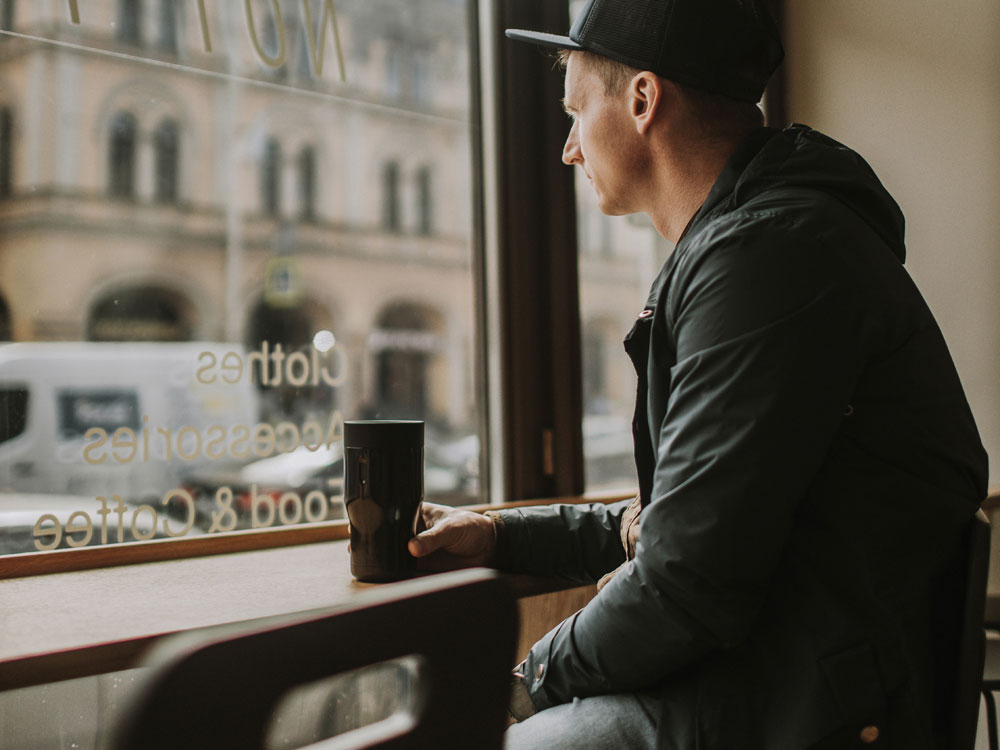 Термос питьевой, вакуумный, бытовой, тм bobber. Объем 0,35 литра. Артикул Tumbler-350 Black Coffee-6