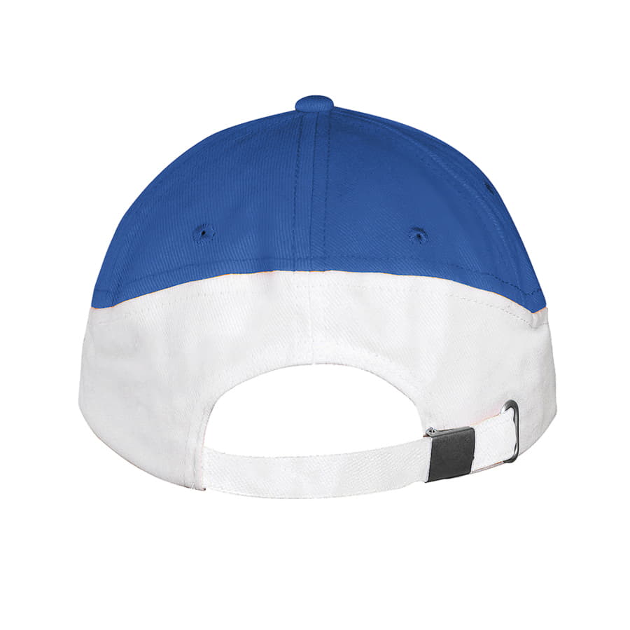 Бейсболка BOOSTER, 5 клиньев, металлическая застежка, синий, белый-3