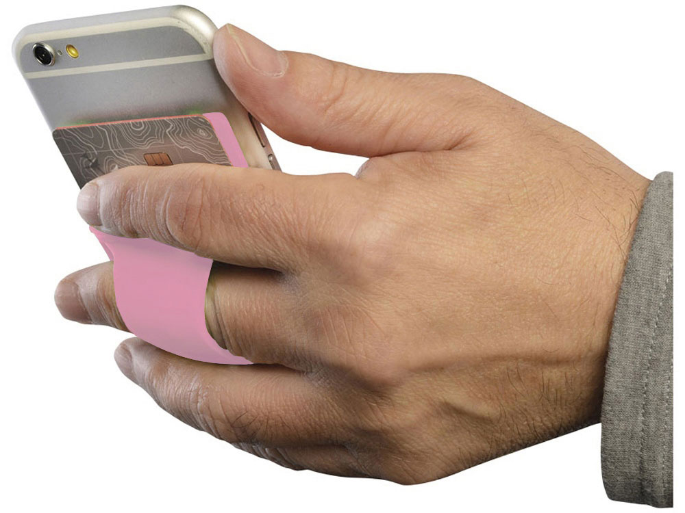 Картхолдер для телефона с держателем Trighold, пыльная роза-5