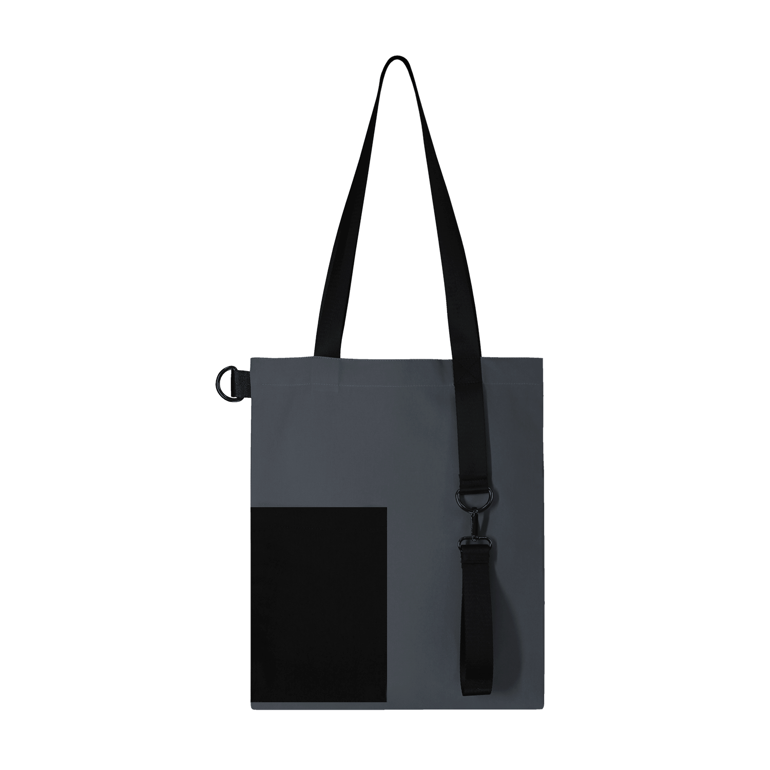 Шоппер Superbag Color (темно-серый с чёрным)-2