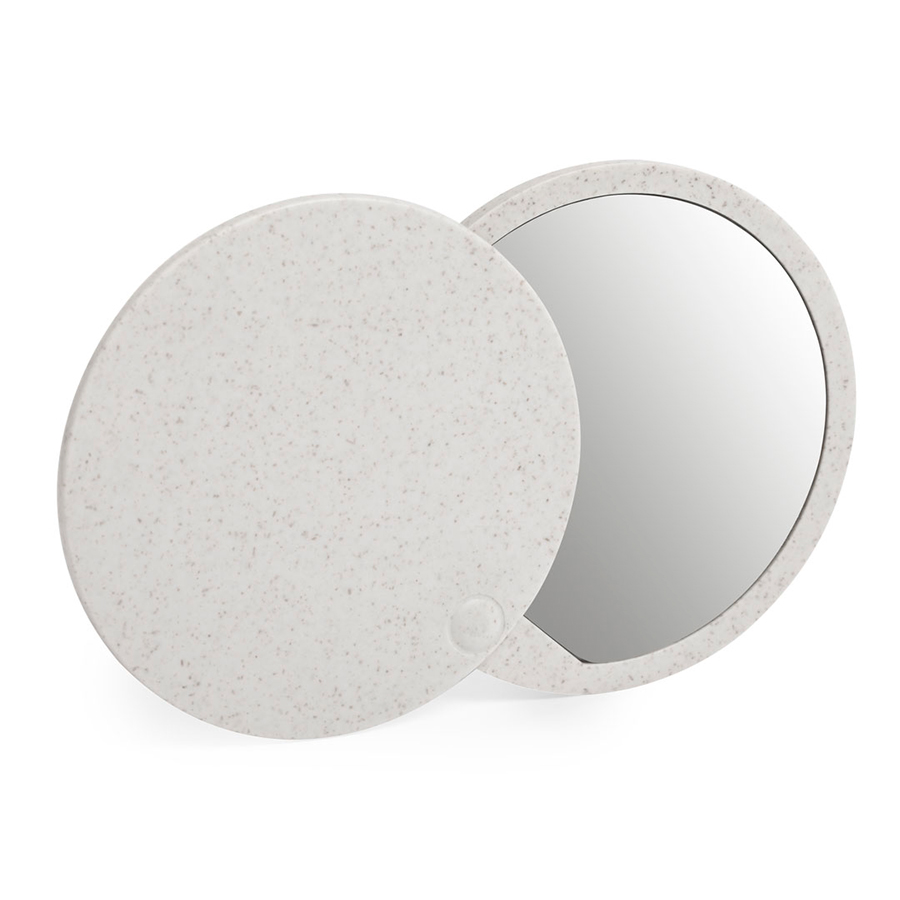 Складное зеркало GRADIOX, пластик с пшеничным волокном, белый, бежевый-0