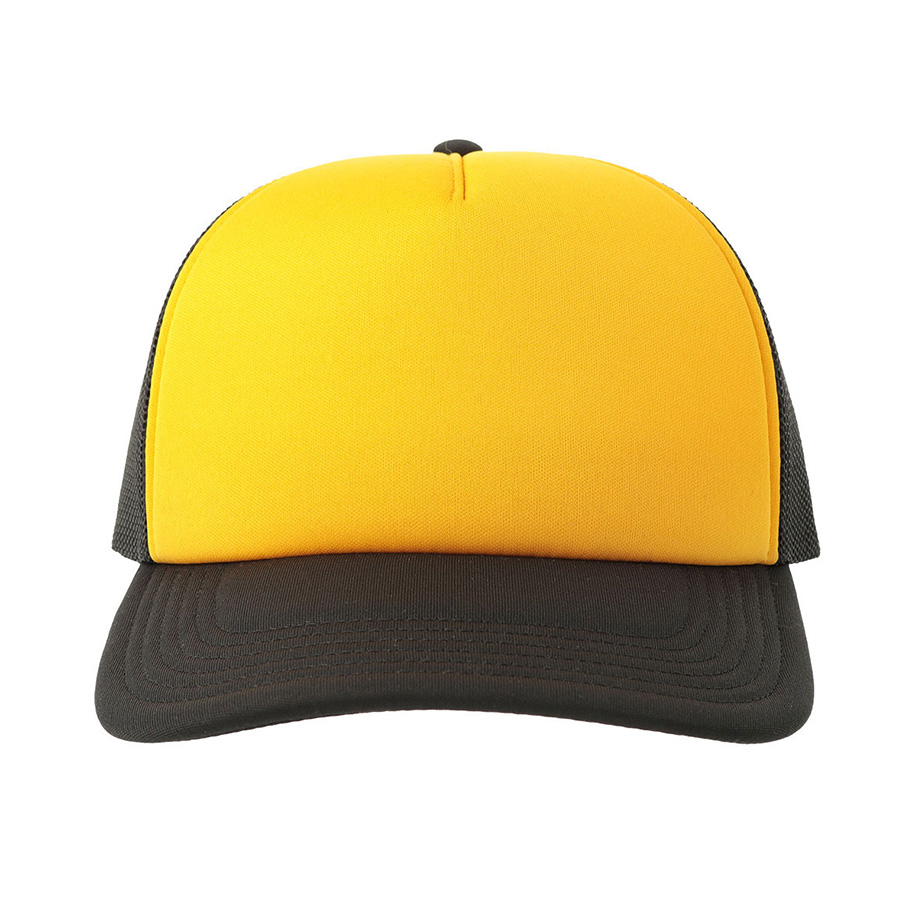 Бейсболка RAPPER-S, 5 клиньев, пластиковая застёжка, желтый, черный-8