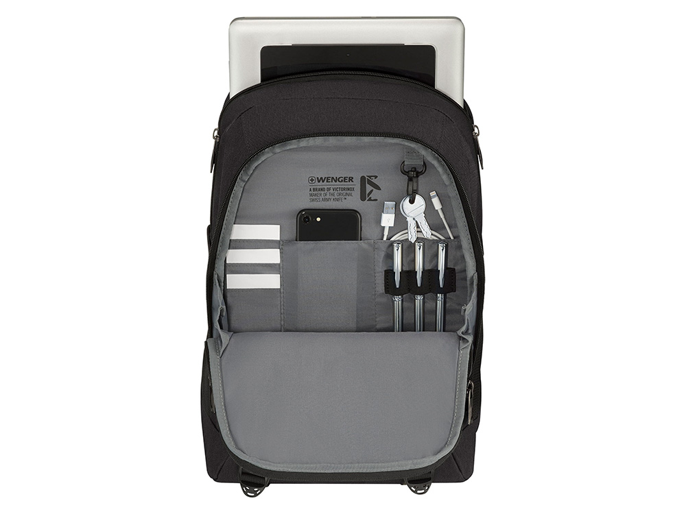 Рюкзак WENGER Oryson 16, чёрный, переработанный ПЭТ/Полиэстер, 32х45х19 см, 25 л.-4