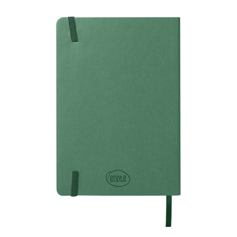 Бизнес-блокнот "RILY", формат А5,  зеленый, блок в точку, зеленый-3