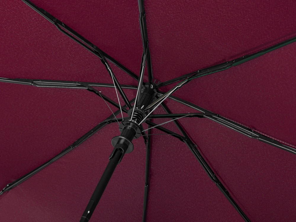 Зонт-полуавтомат Roof с куполом из переработанного пластика, бургунди 7421C-6