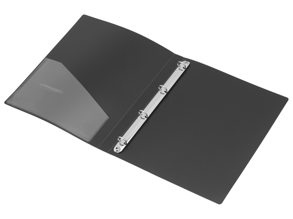 Папка на 4-х кольцах А4, черная-3